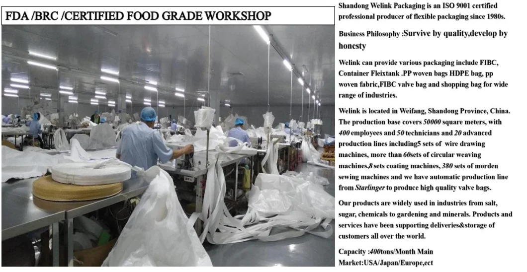 Factory SGS FDA Rice Bag 25kg 50kg Plastic Sand Cement Packaging Bags Poly PP Woven Sacks PP Bag for Chemical Fertilizer Sand Sugar