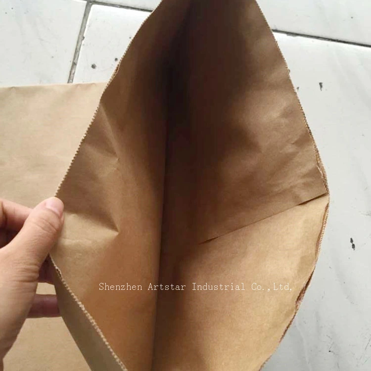 25kg Sewn Paper Sack Kraft Paper Bag for Food, Chemical, Flour, Sugar, Rice, Zirconium Silicate