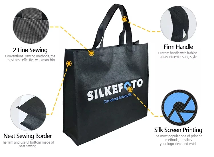 Promotional Non Woven Bag Wtih Logo China Factory Cheap Carry Bag Non Woven Custom Big Reusable Shopping Bag