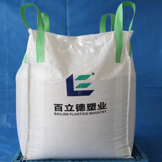 1250kgs Baffle Super Bag Sling 1.5ton Bag Jumbo Bag FIBC con recubrimiento UV Big 2000kg Tote Bag Super Sack Q Bolsa a granel para arena química Cemento Leña Bolsa