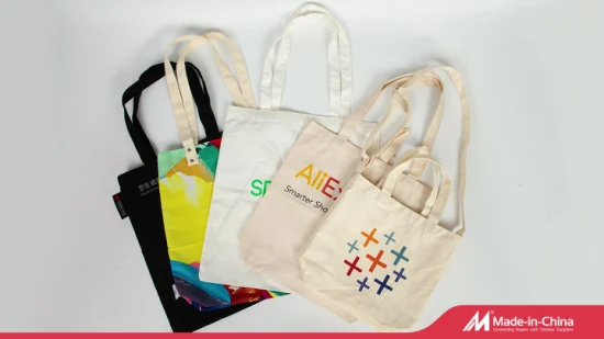 Bolsa de compras de algodón ligera y pequeña promocional, bolsa de lona para comestibles con logotipo personalizado, bolsa de regalo reutilizable, bolsa de mujer